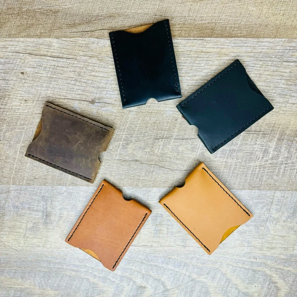 Leather Card Sleeve Wallet, Credit Card Holder, unisex